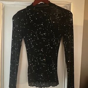 Shein Glitter Black Top